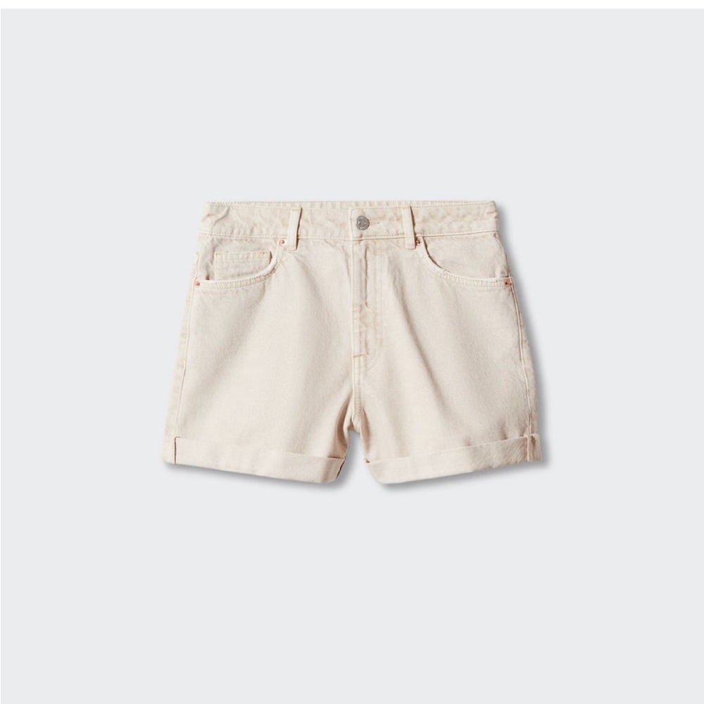 Mango Beige Mom Shorts size 8